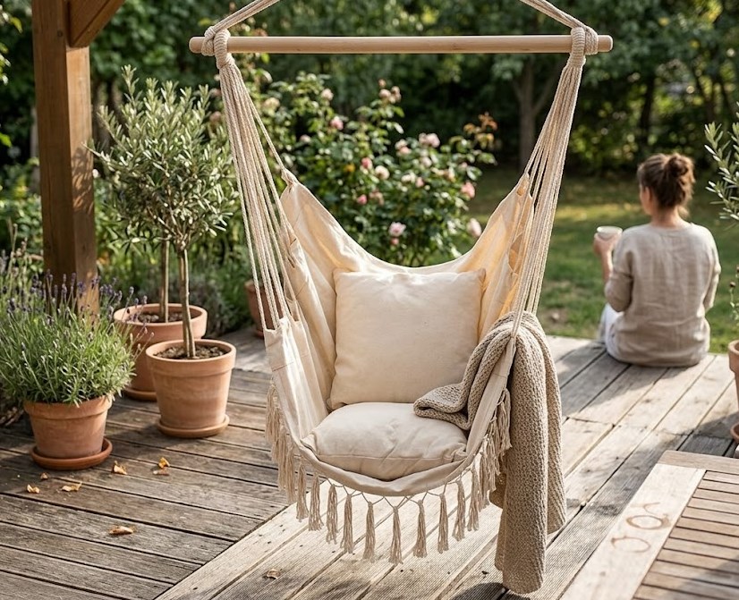 krzesło brazylijskie podwieszane